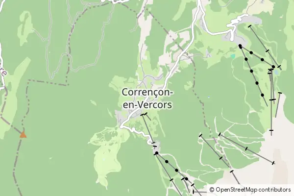 Mapa Corrençon-en-Vercors