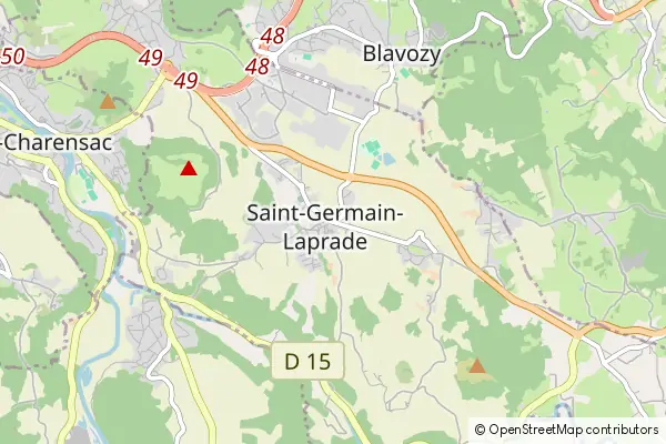 Mapa Saint-Germain-Laprade