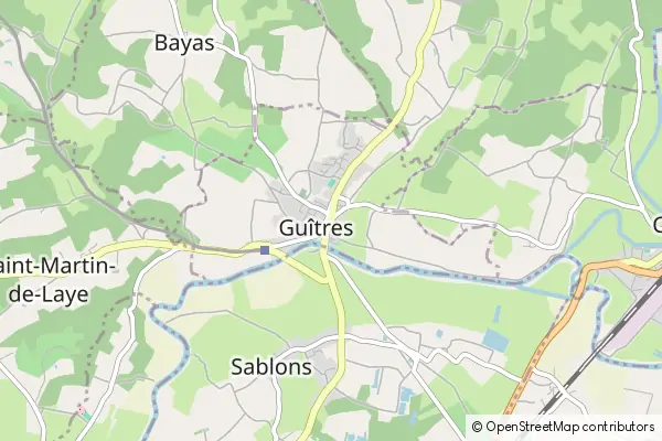 Mapa Guîtres