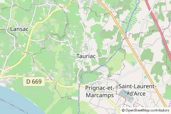 Mapa Tauriac