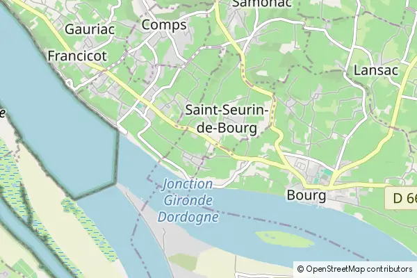 Mapa Saint-Seurin-de-Bourg