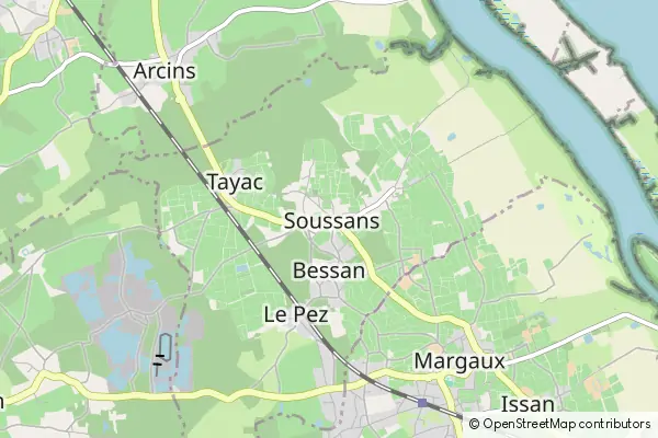 Mapa Soussans