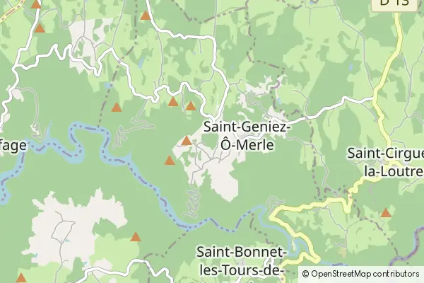 Mapa Saint-Geniez-ô-Merle