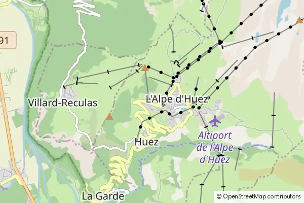 Mapa L'Alpe d'Huez