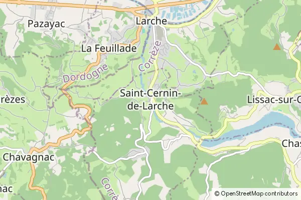 Mapa Saint-Cernin-de-Larche