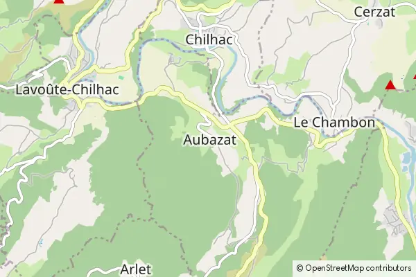 Mapa Aubazat