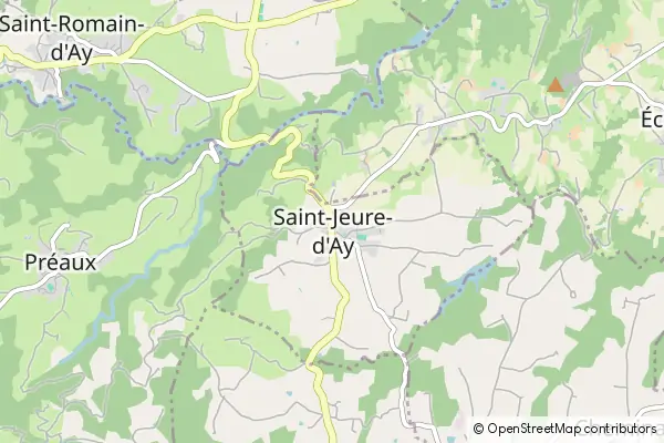 Mapa Saint-Jeure-d'Ay