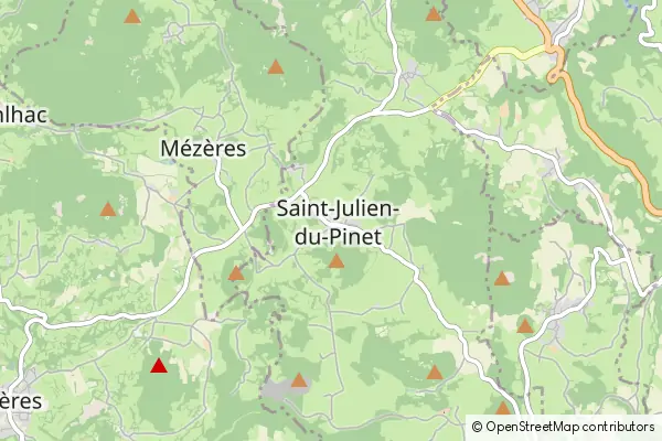 Mapa Saint-Julien-du-Pinet