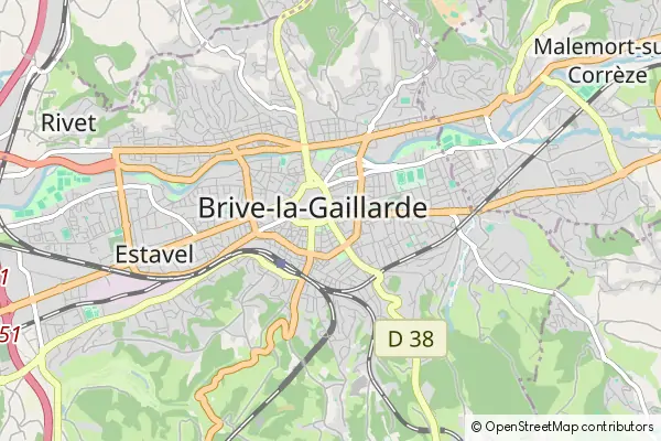 Mapa Brive-la-Gaillarde