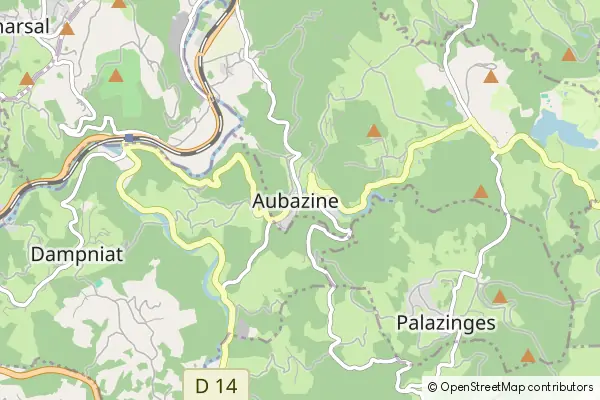 Mapa Aubazines