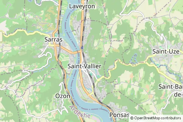 Mapa Saint-Vallier