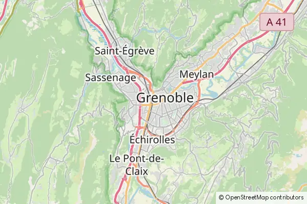 Mapa Grenoble