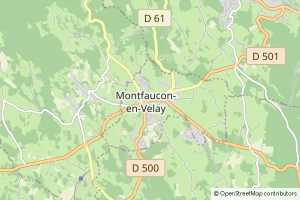 Mapa Montfaucon-en-Velay