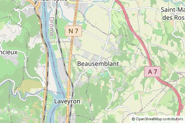 Mapa Beausemblant