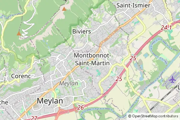 Mapa Montbonnot-Saint-Martin