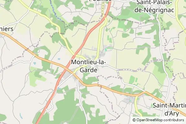 Mapa Montlieu la Garde