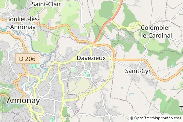 Mapa Davézieux