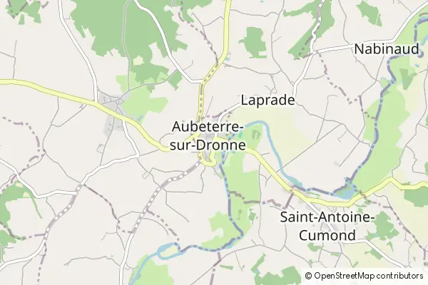 Mapa Aubeterre-sur-Dronne