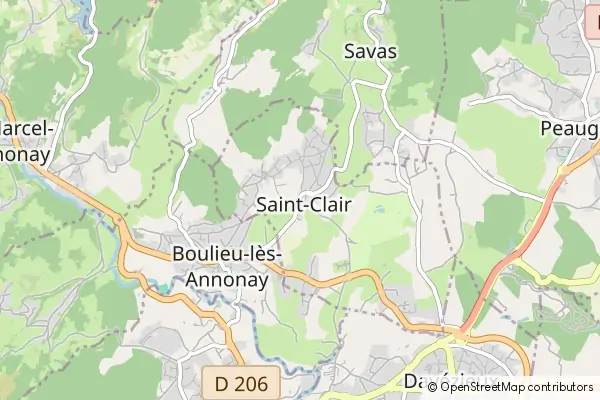 Mapa Saint-Clair