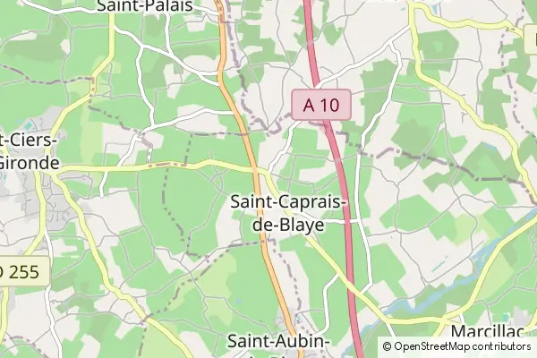 Mapa Saint-Caprais de Blaye