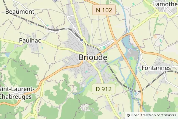 Mapa Brioude