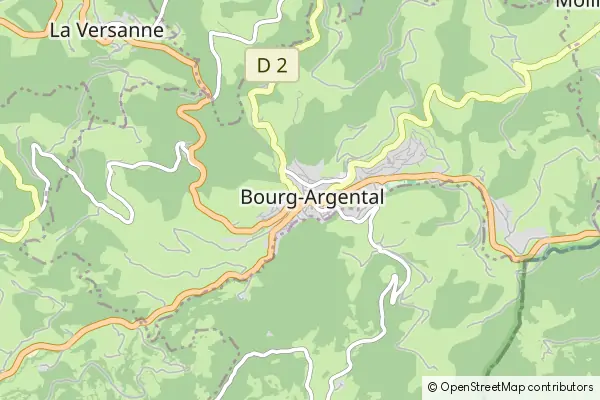 Mapa Bourg-Argental