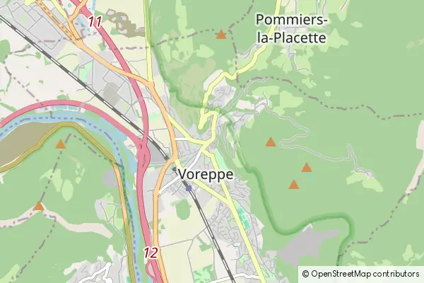 Mapa Voreppe