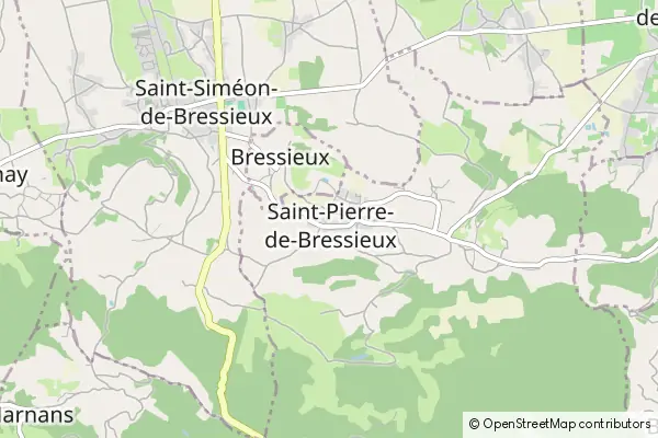 Mapa Saint-Pierre-de-Bressieux