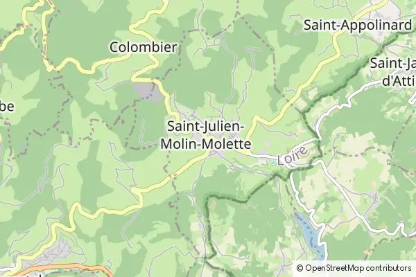 Mapa Saint-Julien-Molin-Molette