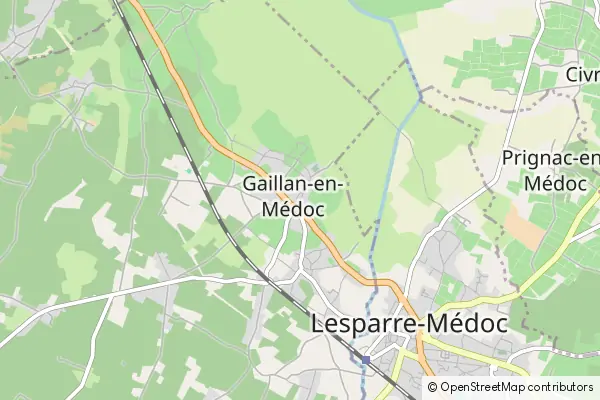 Mapa Gaillan-en-Médoc