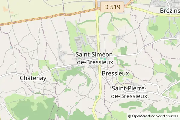 Mapa Saint-Siméon-de-Bressieux