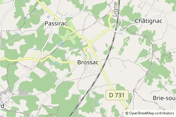 Mapa Brossac