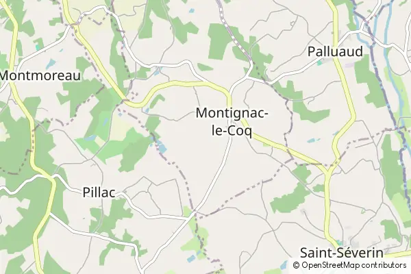 Mapa Montignac-le-Coq