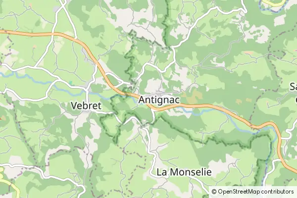 Mapa Antignac