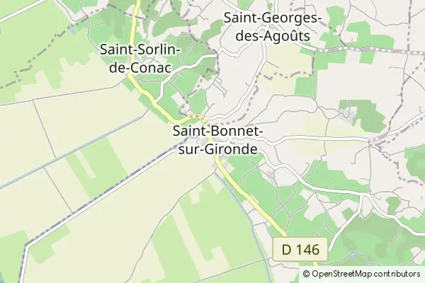 Mapa Saint Bonnet sur Gironde