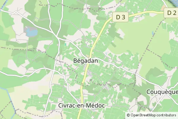 Mapa Bégadan