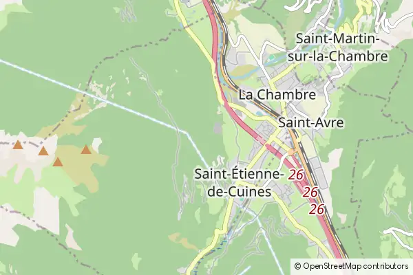 Mapa Saint-Etienne-de-Cuines