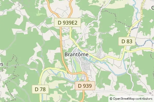 Mapa Brantôme