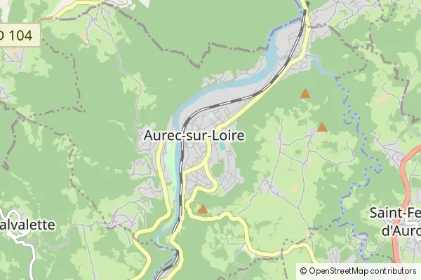 Mapa Aurec-sur-Loire