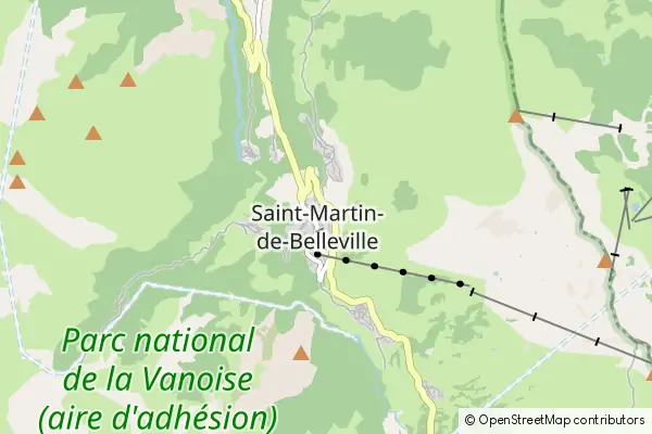 Mapa Saint-Martin-de-Belleville