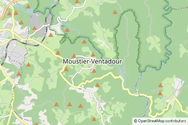 Mapa Moustier-Ventadour