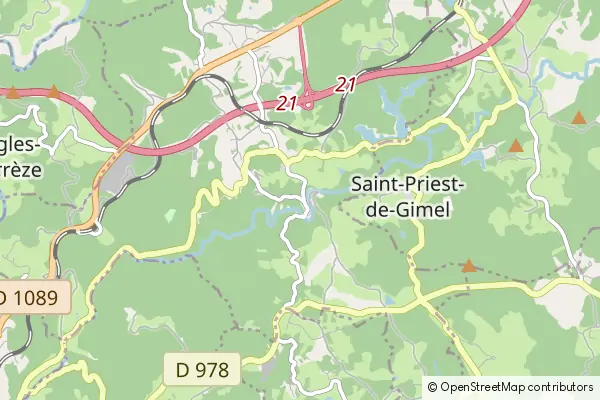 Mapa Gimel-les-Cascades