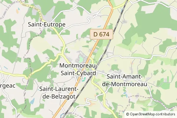 Mapa Montmoreau-Saint-Cybard