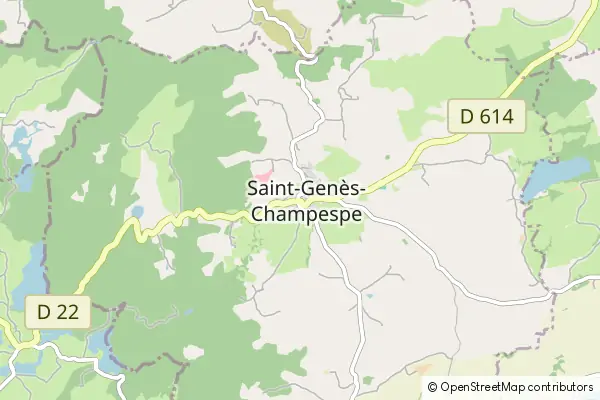 Mapa Saint-Genès-Champespe