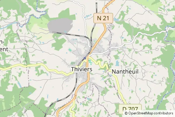 Mapa Thiviers