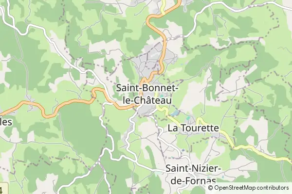 Mapa Saint-Bonnet-le-Château