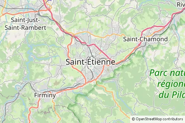 Mapa Saint-Étienne