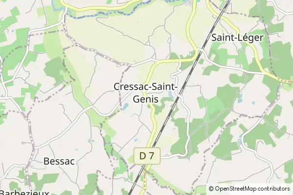 Mapa Cressac-Saint-Genis