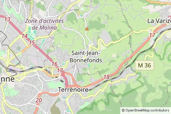 Mapa Saint-Jean-Bonnefonds