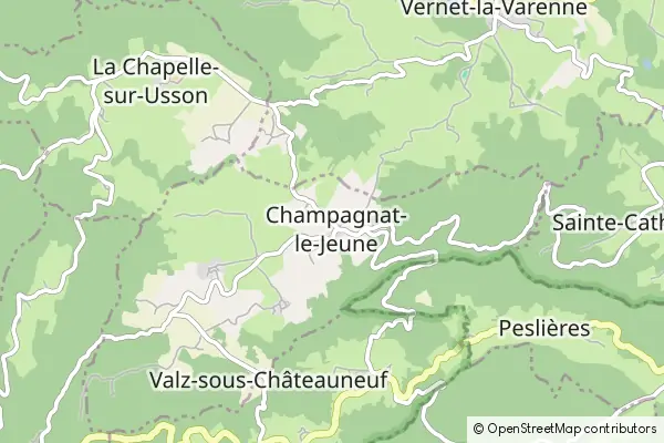 Mapa Champagnat-le-Jeune